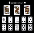 Playing cards spade suit