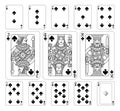 Playing Cards Spades Black and White Royalty Free Stock Photo