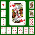 Playing cards suit hearts. Royalty Free Stock Photo