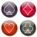 Playing cards suits icon vector illustration Royalty Free Stock Photo
