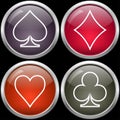 Playing cards suits icon vector illustration Royalty Free Stock Photo