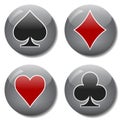Playing cards suits icon vector illustration Royalty Free Stock Photo