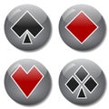 Playing cards suits icon vector illustration Royalty Free Stock Photo