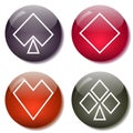 Playing cards suits icon vector illustration Royalty Free Stock Photo
