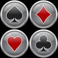 Playing cards suits icon vector illustration Royalty Free Stock Photo
