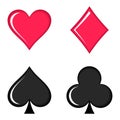 Playing cards symbols Royalty Free Stock Photo