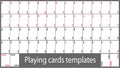 Playing cards template set Royalty Free Stock Photo