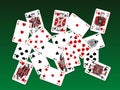 Playing cards two color classic design on deck Royalty Free Stock Photo