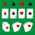 Playing cards. Vector flat game design for app Royalty Free Stock Photo