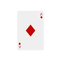 Playing cards on white background. Winning casino poker hand. Vector illustration in trendy flat style. EPS 10. Royalty Free Stock Photo