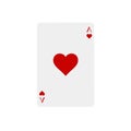 Playing cards on white background. Winning casino poker hand. Vector illustration in trendy flat style. EPS 10. Royalty Free Stock Photo