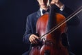 Playing the cello Royalty Free Stock Photo