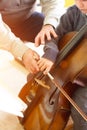 Playing the cello Royalty Free Stock Photo