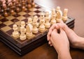 Playing chess Royalty Free Stock Photo