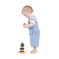 Playing child with path Royalty Free Stock Photo