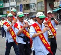 Playing a Chinese Wind Instrument