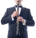 Playing the clarinet Royalty Free Stock Photo