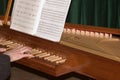 Playing the clavecin Royalty Free Stock Photo