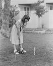 Playing croquet Royalty Free Stock Photo