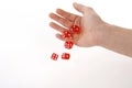 Playing dice Royalty Free Stock Photo