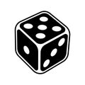 Playing dice illustration. Game craps image. Casino and betting background.