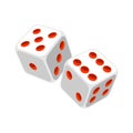 Playing dice illustration. Game craps image. Casino and betting background.