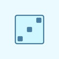 playing dorsum three field outline icon. Element of 2 color simple icon. Thin line icon for website design and development, app