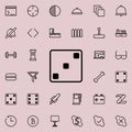 playing dorsum three icon. Detailed set of minimalistic line icons. Premium graphic design. One of the collection icons for websit