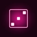 playing dorsum three icon. Elements of web in neon style icons. Simple icon for websites, web design, mobile app, info graphics