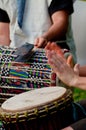 Playing drums Royalty Free Stock Photo