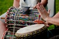 Playing drums Royalty Free Stock Photo