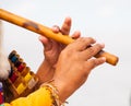 Playing flute