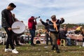 Playing folk dance with drums and zurna