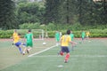 The playing football of Company staff in shenzhen shekou sports center