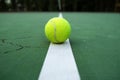 Playing game tennis ball on tennis court