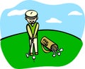 Playing golf vector illustration