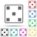 playing halls five multi color style icon. Simple thin line, outline vector of web icons for ui and ux, website or mobile Royalty Free Stock Photo