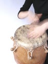Playing handdrum Royalty Free Stock Photo