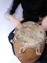 Playing handdrum Royalty Free Stock Photo
