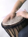 Playing handdrum Royalty Free Stock Photo