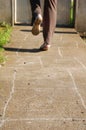 Playing hopscotch Royalty Free Stock Photo