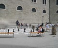 Playing huge Chess in Salzburg Austria