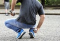 Playing jeu de boules Royalty Free Stock Photo