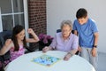 Playing ludo with grandma