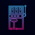 Playing machine in casino nolan icon. Simple thin line, outline vector of casino icons for ui and ux, website or mobile