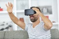 Playing magic  virtual reality with hololens Royalty Free Stock Photo