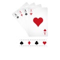 Playing poker cards background with game elements Royalty Free Stock Photo