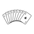 Playing cards clubs suit vector Royalty Free Stock Photo