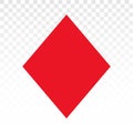 Playing poker a flat diamond card icon for applications and websites