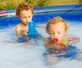 Playing in the Pool Royalty Free Stock Photo